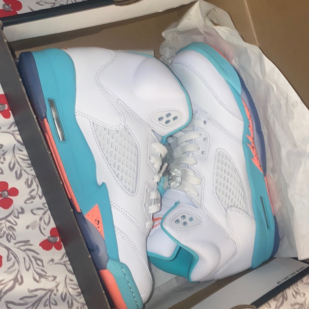 Air Jordan 5 Retro ( GS) Light Aqua